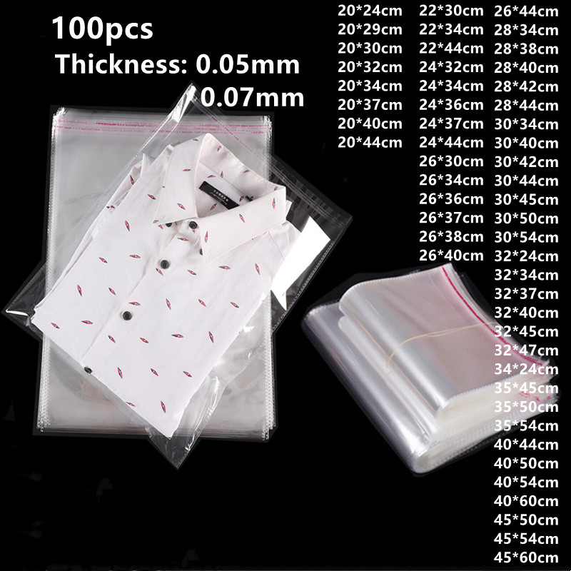 100pcs Clear Plastic Bag Food  - Cellophane Wrap Clear recension och pris