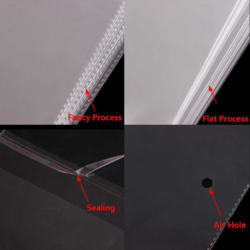 100pcs Clear Plastic Bag Food  - Cellophane Wrap Clear recension och pris