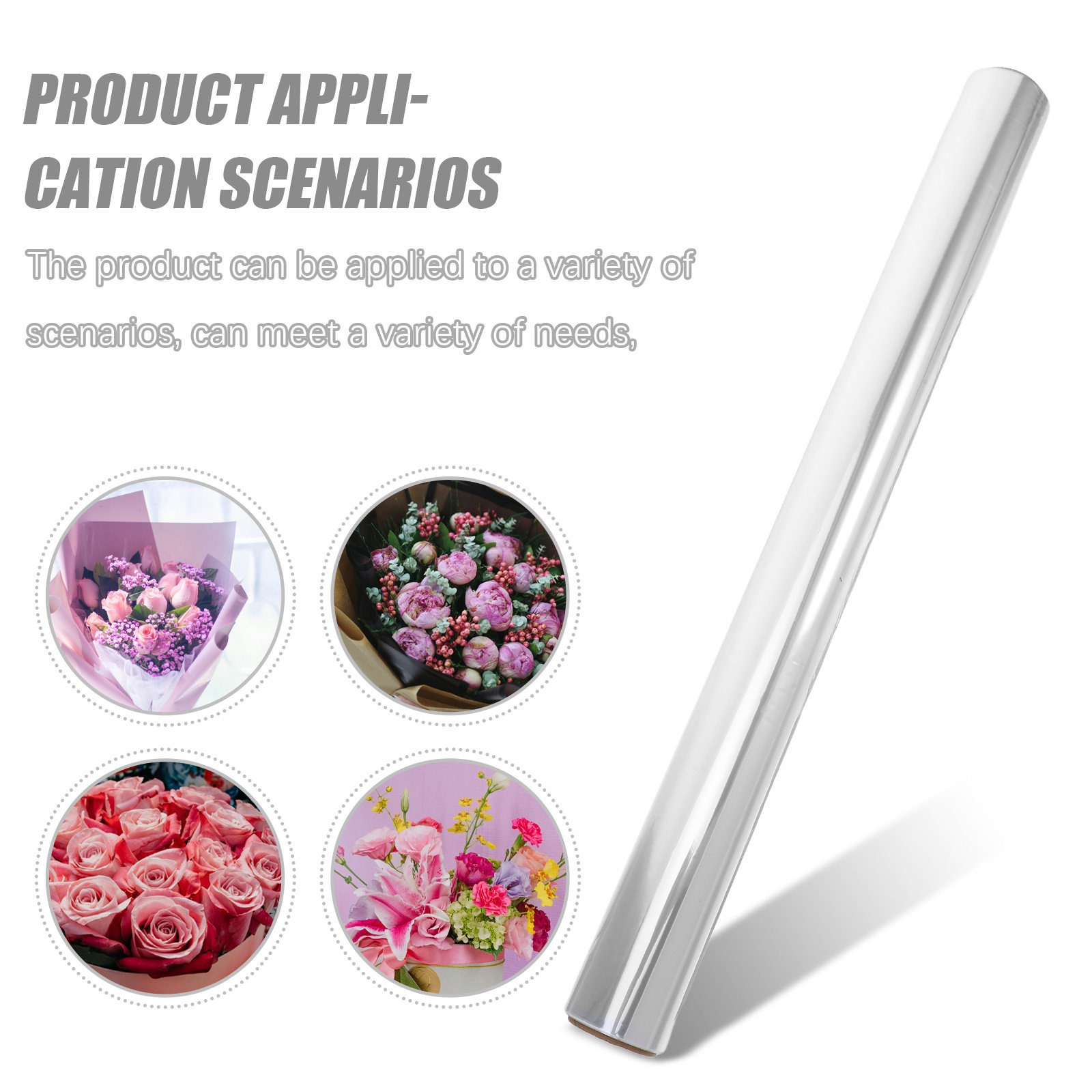 1 Roll Clear Cellophane Wraps  - Cellophane Wrap Clear recension och pris