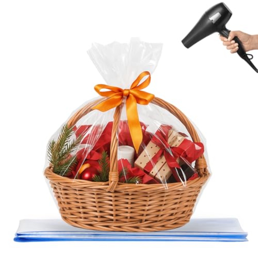 Shrink Wrap Bags for Gift Bask - Cellophane Wrap Clear recension och pris