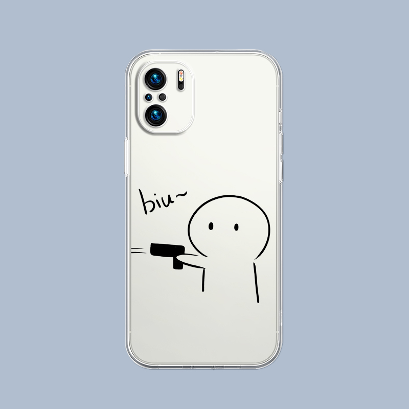 Cute Middle Finger Phone Case  - Cellophane Wrap Clear recension och pris