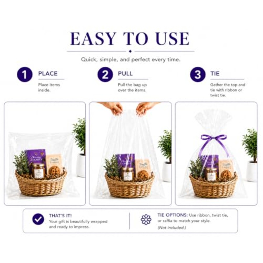 Cellophane Bags for Gift Baske - Cellophane Wrap Clear recension och pris