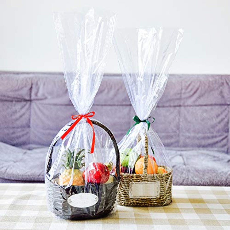 Clear Basket Cellophane Bags S - Cellophane Wrap Clear recension och pris