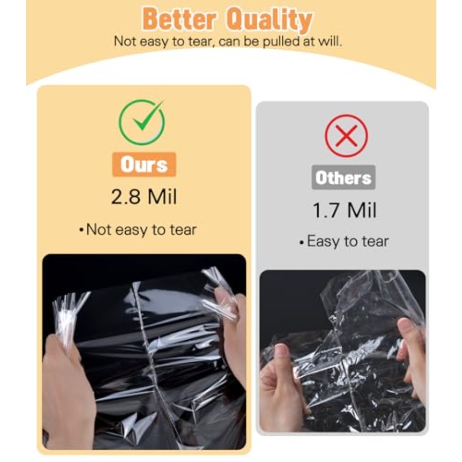 6PCS Extra Large Cellophane Ba - Cellophane Wrap Clear recension och pris